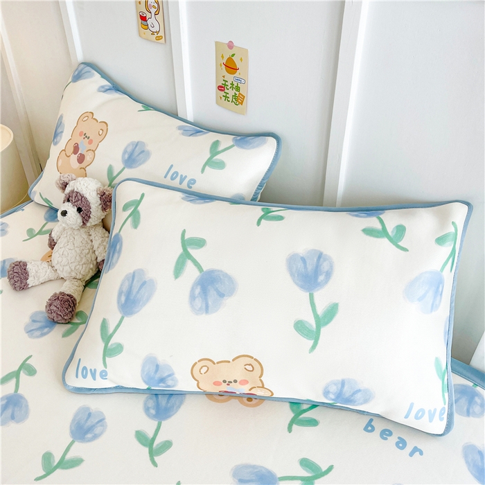 91家纺网 家纺一手货源 找家纺 喜居 2024新款A类凉感冰丝凉席 花丛熊