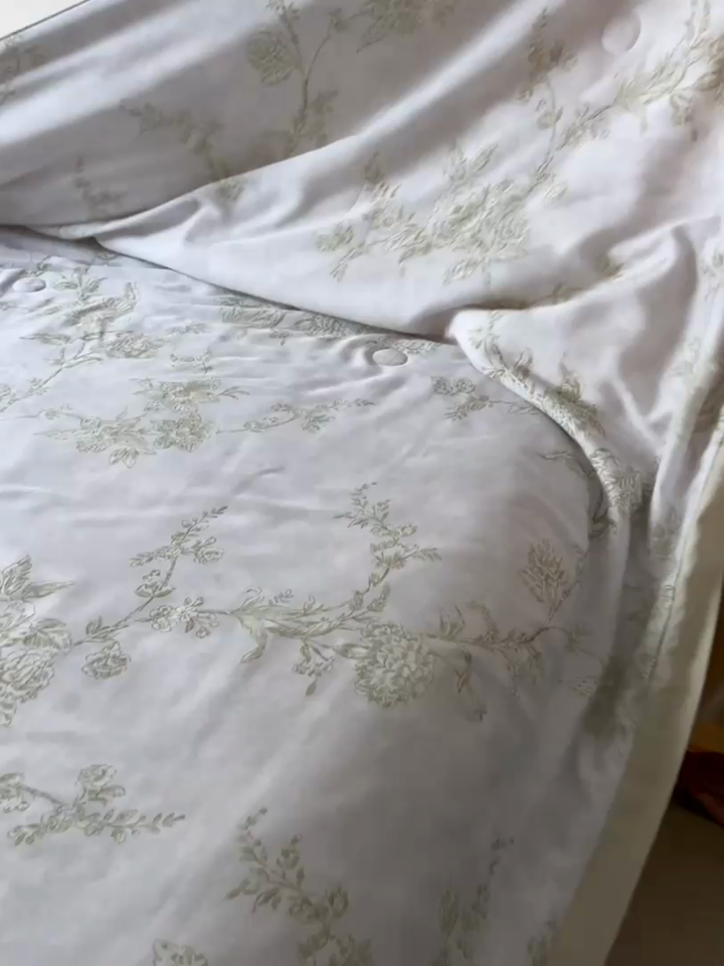 91家纺网 家纺一手货源 找家纺 安莱生活 2024新款莱赛尔天丝50支宽边工艺款单夏被被子被芯 美人焦-绿