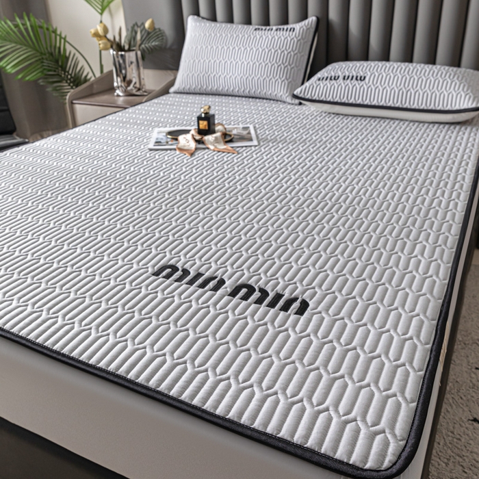 91家纺网 家纺一手货源 找家纺 鑫钰 2024新款mimi款原棉大豆床笠 minmin-相思灰