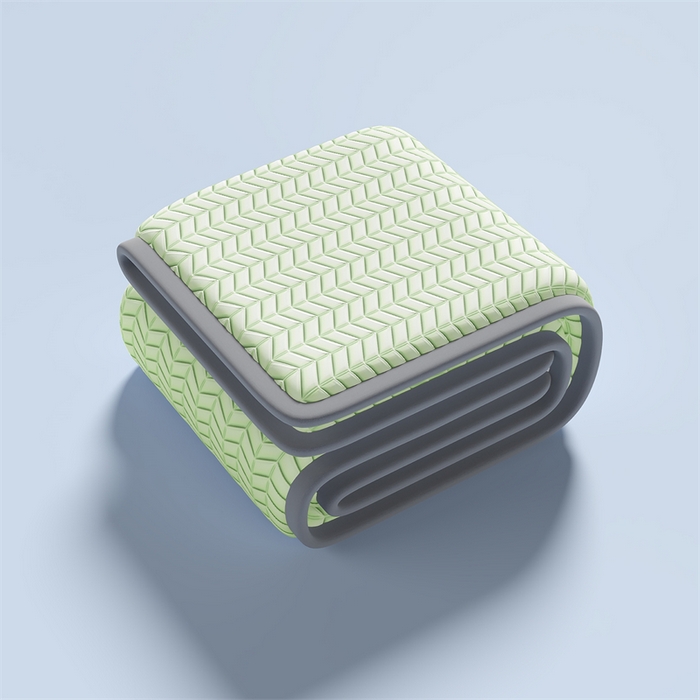 91家纺网 家纺一手货源 找家纺 鑫钰 2024新款冰格乳胶席 云川绿