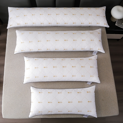 91家纺网 家纺一手货源 找家纺 （总）芯宜佳 2024新款双人枕芯情侣枕头1米1.2米1.5米1.8米 刺绣爱心枕头芯
