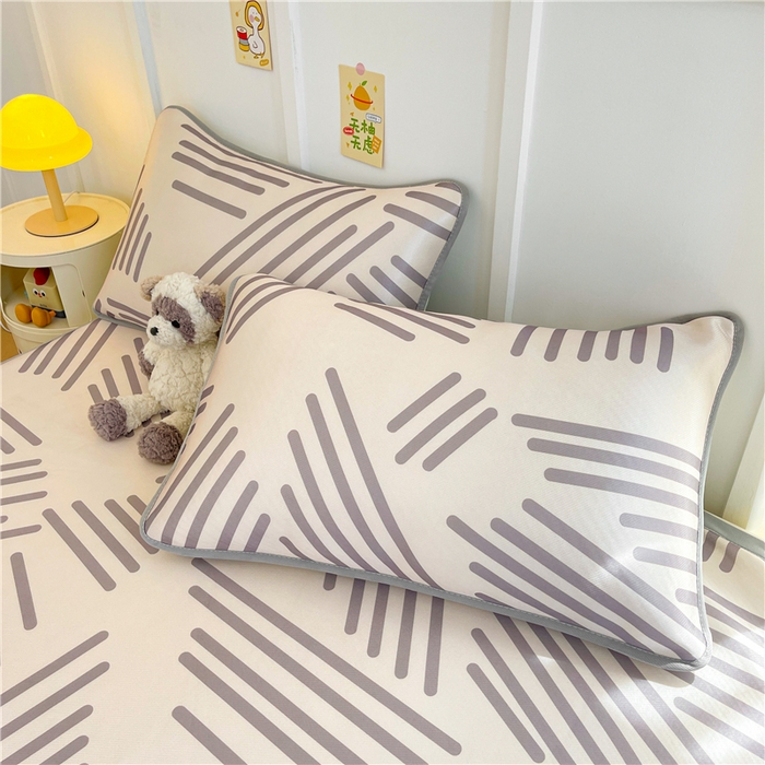 91家纺网 家纺一手货源 找家纺 喜居 2024新款A类凉感冰丝凉席 简约生活