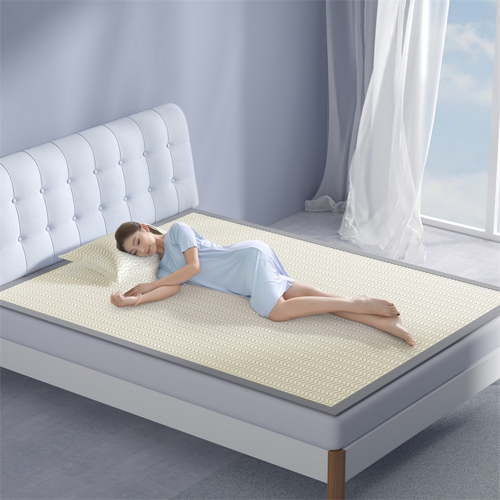 91家纺网 家纺一手货源 找家纺 鑫钰 2024新款冰格乳胶席 浅米黄