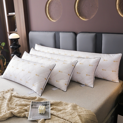 91家纺网 家纺一手货源 找家纺 （总）芯宜佳 2024新款双人枕芯情侣枕头1米1.2米1.5米1.8米 刺绣爱心枕头芯