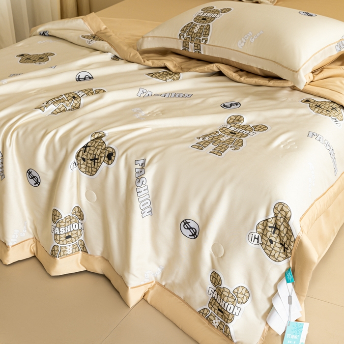 91家纺网 家纺一手货源 找家纺 2024新A类40S天丝莫代尔夏被四件套竹纤维凉感空调被卡通儿童夏凉被被子被芯K-box