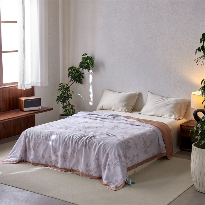 91家纺网 家纺一手货源 找家纺 （总）安莱生活 2024新款莱赛尔天丝50支宽边工艺款单夏被被子被芯