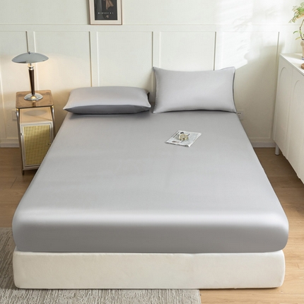 91家纺网 家纺一手货源 找家纺 （总）佳汐蓝 2024新款AB版高支高密莱赛尔兰精天丝柔单床笠 实拍图