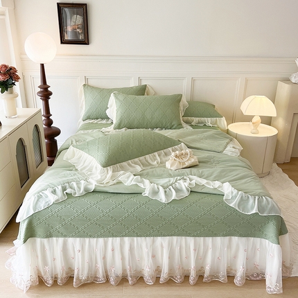 91家纺网 家纺一手货源 找家纺 （总）好儿喜家纺 2024新款A类海洋丝奥德利夏被凉席四件套