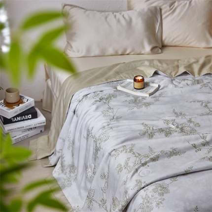 91家纺网 家纺一手货源 找家纺 （总）安莱生活 2024新款莱赛尔天丝50支宽边工艺款单夏被被子被芯