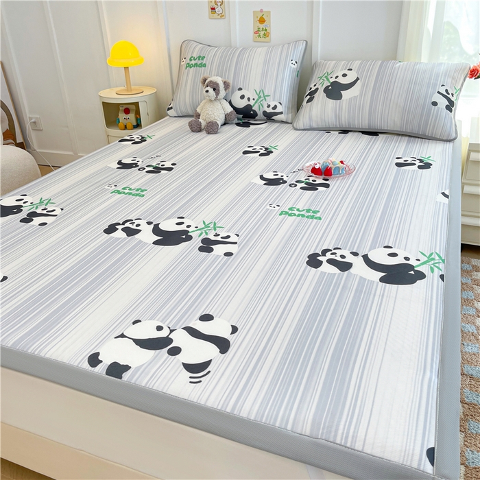 91家纺网 家纺一手货源 找家纺 喜居 2024新款A类凉感冰丝凉席 熊宝