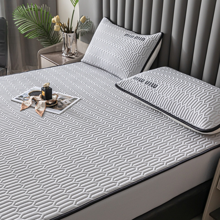 91家纺网 家纺一手货源 找家纺 鑫钰 2024新款mimi款原棉大豆床笠 minmin-相思灰