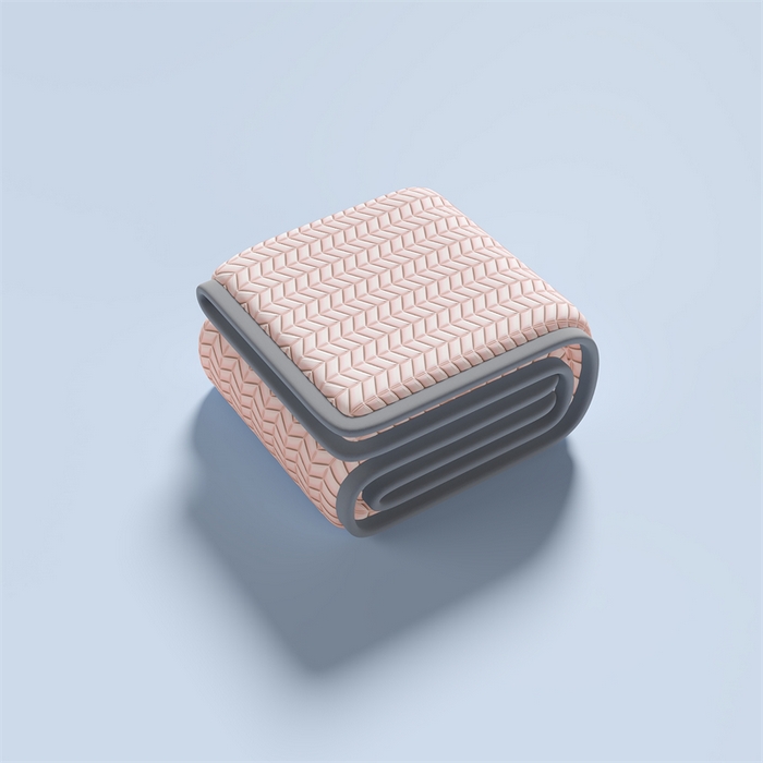 91家纺网 家纺一手货源 找家纺 鑫钰 2024新款冰格乳胶席 美豆沙