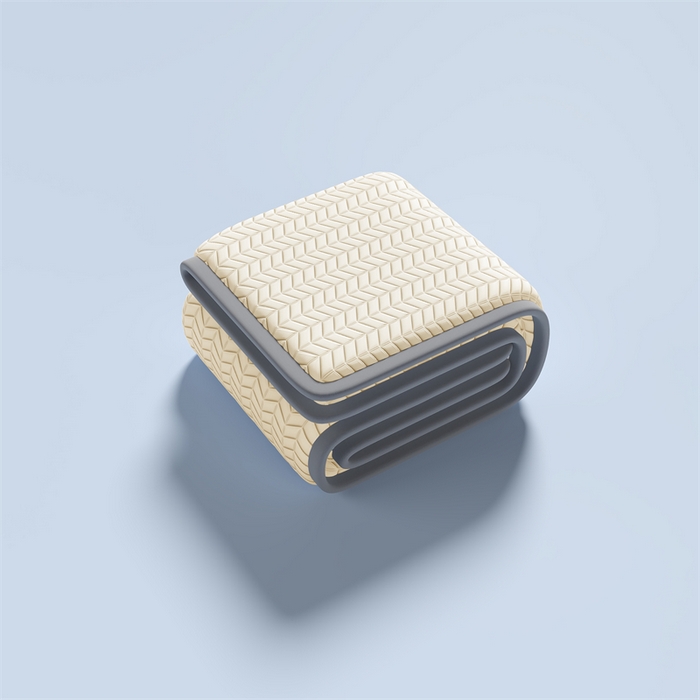 91家纺网 家纺一手货源 找家纺 鑫钰 2024新款冰格乳胶席 香槟驼