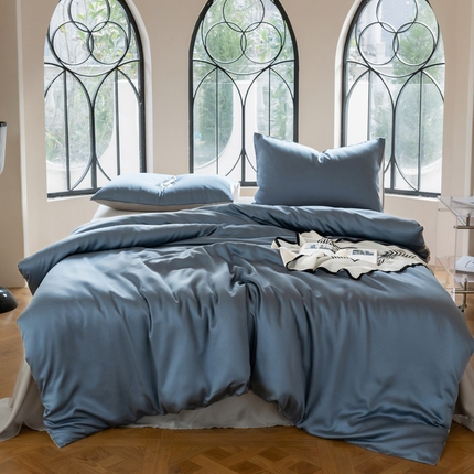 91家纺网 家纺一手货源 找家纺 （总）佳汐蓝 2024新款AB版高支高密莱赛尔兰精天丝柔单被套 实拍图