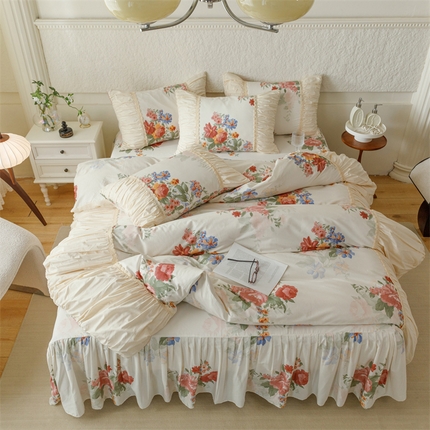 91家纺网 家纺一手货源 找家纺 （总）婳庭家居 2024新款法式全棉四件套