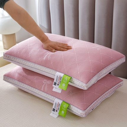 91家纺网 家纺一手货源 找家纺 芯宜佳 2024新款中分子凉感立体高枕 豆沙色