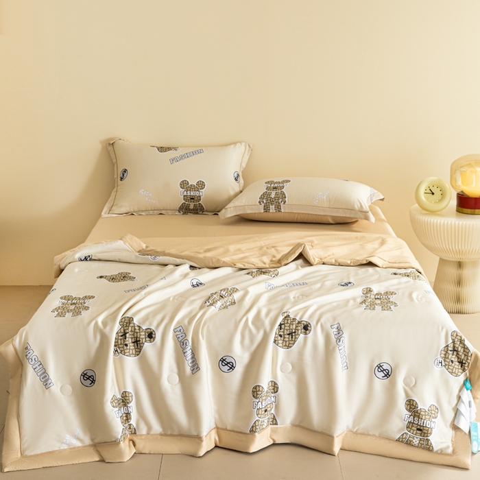 91家纺网 家纺一手货源 找家纺 2024新A类40S天丝莫代尔夏被四件套竹纤维凉感空调被卡通儿童夏凉被被子被芯K-box