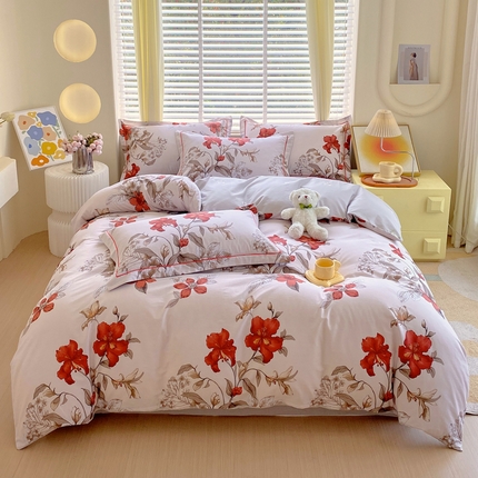 91家纺网 家纺一手货源 找家纺 （总）星期三家纺 2024年5月新款铂金全棉13372四件套（加老板微信有会员价）