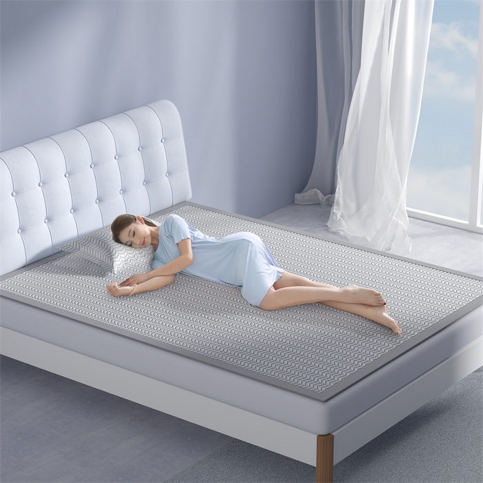 91家纺网 家纺一手货源 找家纺 鑫钰 2024新款冰格乳胶席 柏林灰