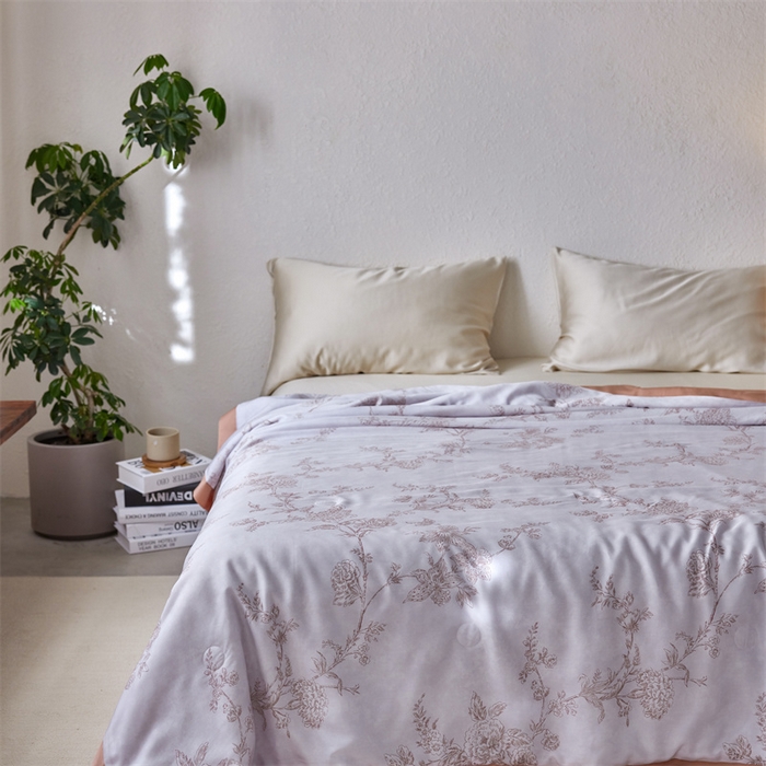 91家纺网 家纺一手货源 找家纺 （总）安莱生活 2024新款莱赛尔天丝50支宽边工艺款单夏被被子被芯