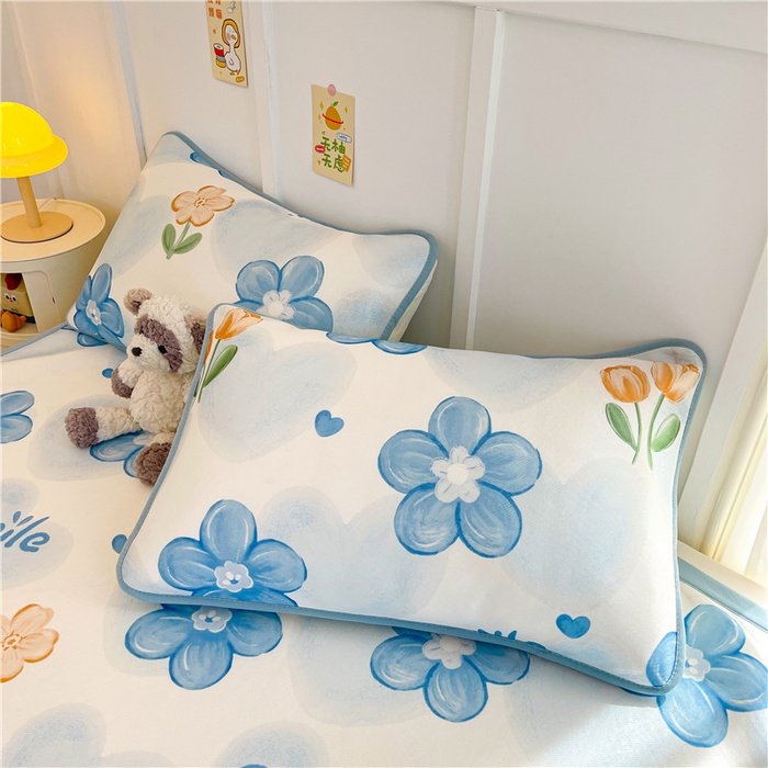 91家纺网 家纺一手货源 找家纺 喜居 2024新款A类凉感冰丝凉席 花海