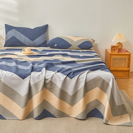 居眠 2024新款A类全棉老粗布印花单品床单 迪卡