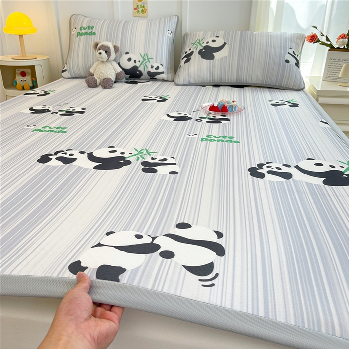 91家纺网 家纺一手货源 找家纺 喜居 2024新款A类凉感冰丝凉席 熊宝