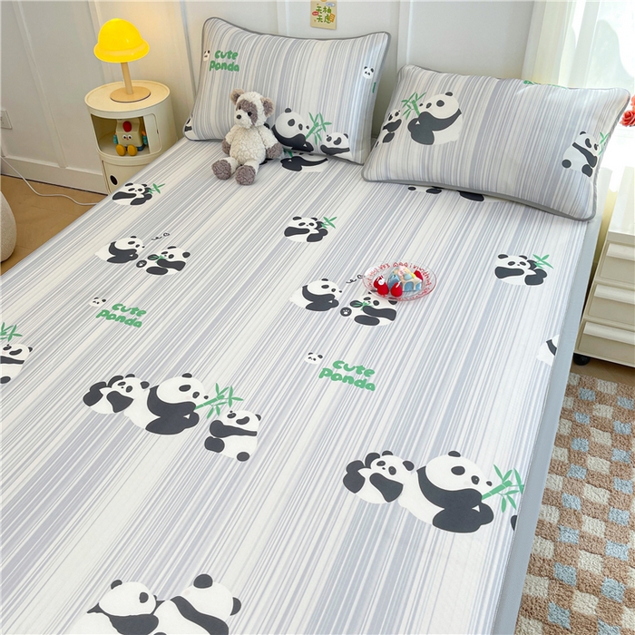 91家纺网 家纺一手货源 找家纺 喜居 2024新款A类凉感冰丝凉席 熊宝