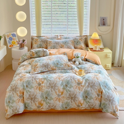 91家纺网 家纺一手货源 找家纺 （总）星期三家纺 2024年5月新款铂金全棉13372四件套（加老板微信有会员价）