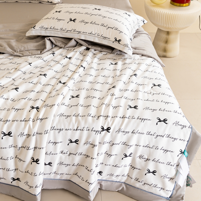 91家纺网 家纺一手货源 找家纺 2024新A类40S天丝莫代尔夏被四件套竹纤维凉感空调被卡通儿童夏凉被被子被芯少女心