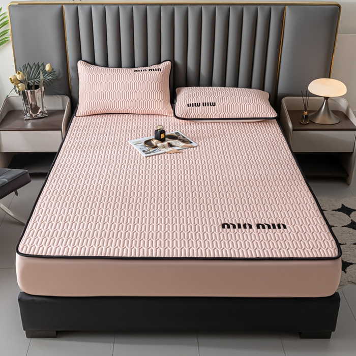 91家纺网 家纺一手货源 找家纺 鑫钰 2024新款mimi款原棉大豆床笠 minmin-香妃粉