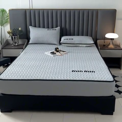 91家纺网 家纺一手货源 找家纺 鑫钰 2024新款mimi款原棉大豆床笠 minmin-相思灰