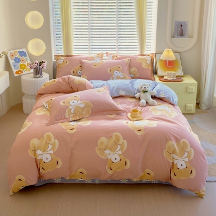 91家纺网 家纺一手货源 找家纺 （总）星期三家纺 2024年5月新款铂金全棉13372四件套（加老板微信有会员价）