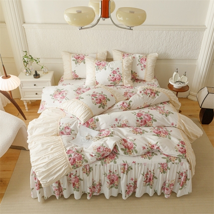 91家纺网 家纺一手货源 找家纺 （总）婳庭家居 2024新款法式全棉四件套