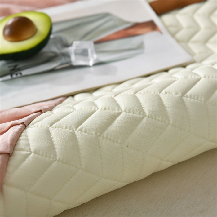 91家纺网 家纺一手货源 找家纺 鑫钰 2024新款10mm加厚天丝乳胶凉席床裙款 床裙款-少女粉