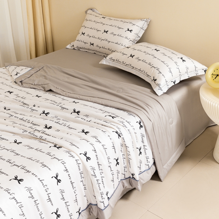 91家纺网 家纺一手货源 找家纺 2024新A类40S天丝莫代尔夏被四件套竹纤维凉感空调被卡通儿童夏凉被被子被芯少女心