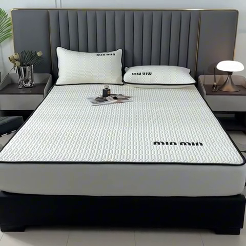 91家纺网 家纺一手货源 找家纺 鑫钰 2024新款mimi款原棉大豆床笠 minmin-玉石白