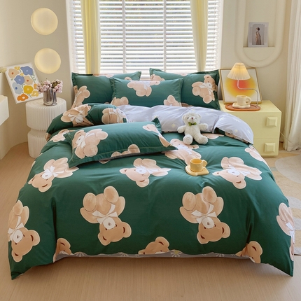 91家纺网 家纺一手货源 找家纺 （总）星期三家纺 2024年5月新款铂金全棉13372四件套（加老板微信有会员价）