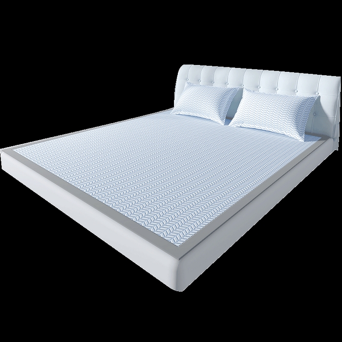 91家纺网 家纺一手货源 找家纺 （总）鑫钰 2024新款A类抗菌10mm莱赛尔天丝冰格乳胶席高端凉席定制