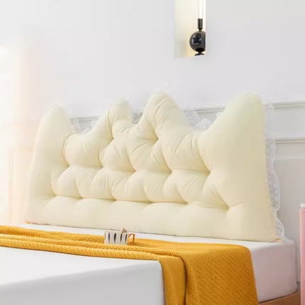 91家纺网 家纺一手货源 找家纺 （总）碧尔家居 2025新款床上靠背垫米黄床头软包靠垫宿舍免拆洗大靠枕床头靠