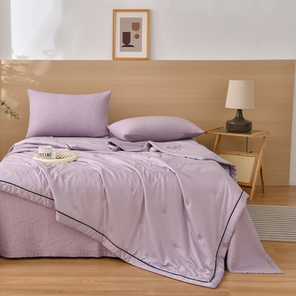 91家纺网 家纺一手货源 找家纺 （总）有货 2024新款莱塞尔星星纱洗床盖四件套