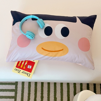 91家纺网 家纺一手货源 找家纺 昔可 2024新款大版数码印花单枕套 呆萌表情包