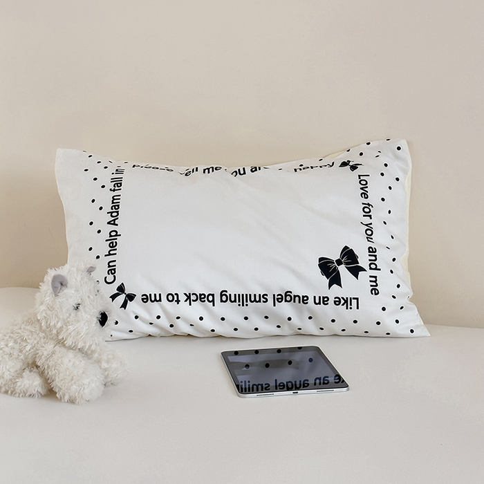 91家纺网 家纺一手货源 找家纺 昔可 2024新款大版数码印花单枕套 赫本蝴蝶结