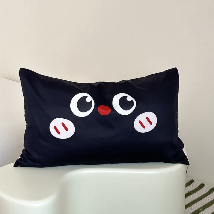 91家纺网 家纺一手货源 找家纺 昔可 2024新款大版数码印花单枕套 萌萌表情包