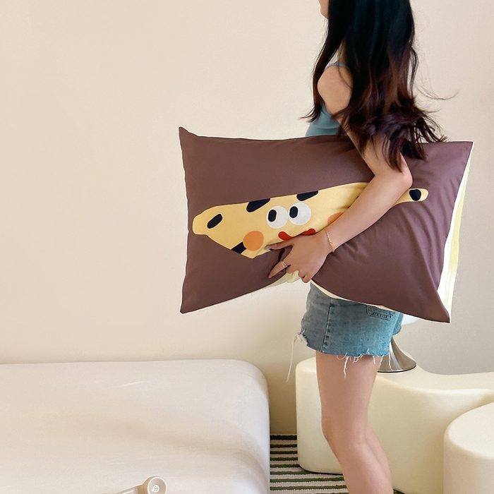 91家纺网 家纺一手货源 找家纺 昔可 2024新款大版数码印花单枕套 香蕉派