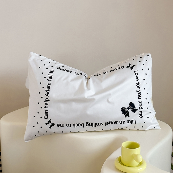 91家纺网 家纺一手货源 找家纺 昔可 2024新款大版数码印花单枕套 赫本蝴蝶结