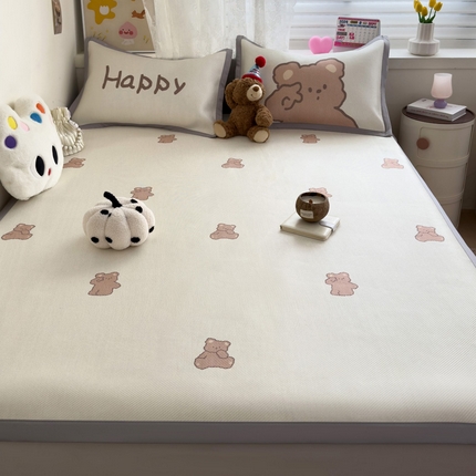 山茶 2024新款凉感舒适亲肤冰丝藤席 冰藤席-ok熊