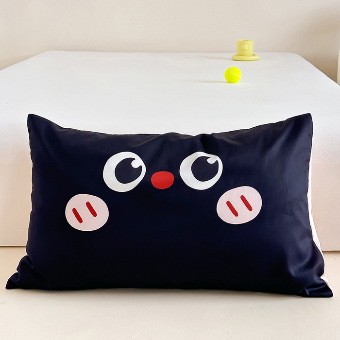 91家纺网 家纺一手货源 找家纺 昔可 2024新款大版数码印花单枕套 萌萌表情包