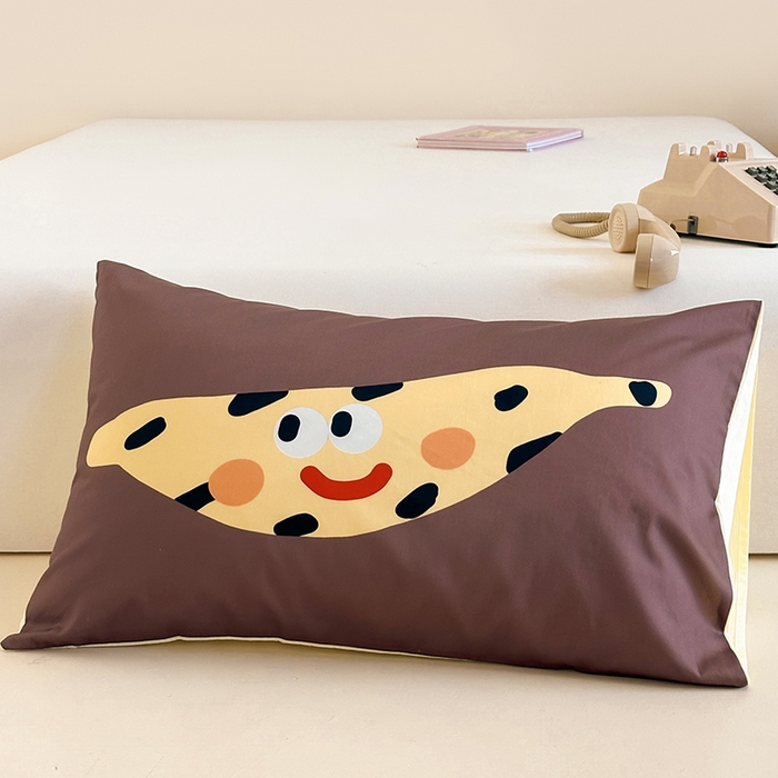 91家纺网 家纺一手货源 找家纺 昔可 2024新款大版数码印花单枕套 香蕉派