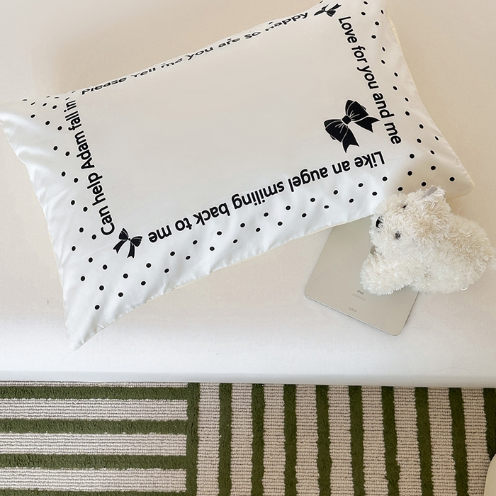 91家纺网 家纺一手货源 找家纺 昔可 2024新款大版数码印花单枕套 赫本蝴蝶结